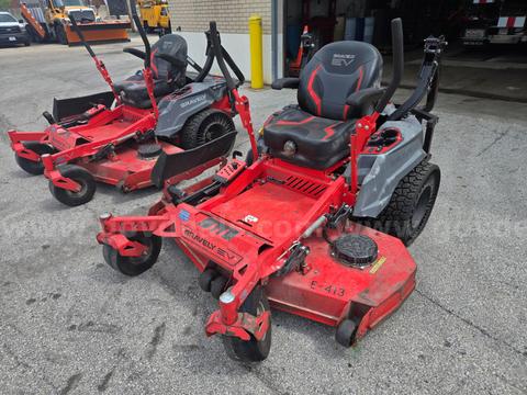 2 FULL ELECTRIC GRAVELY ZERO TURN MOWERS AND ACCESSORIES.