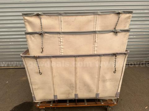 Lot of 3x Steele 2030 Bushel Canvas Utility Baskets