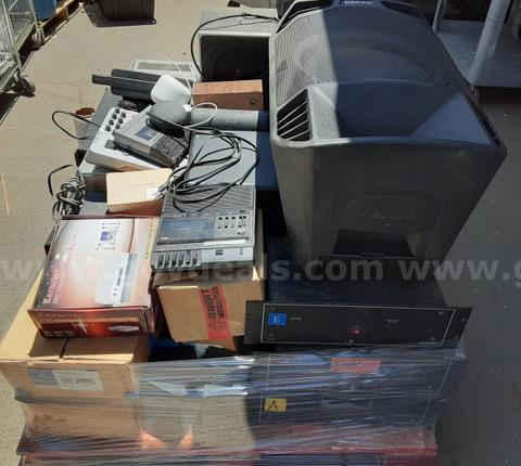Lot of 59 - Audio & Video Equipment Bose / Yamaha / Sony / Clarion /  Bogen /  Panasonic / QSC / Stewart / Etc.