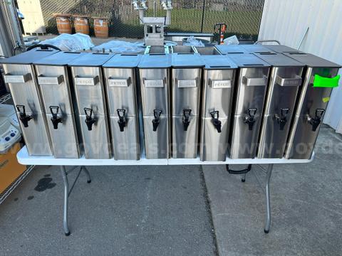 Lot of 15x Fetco ITD-2135 3.5 Gallon Stainless Steel Iced Tea Dispensers