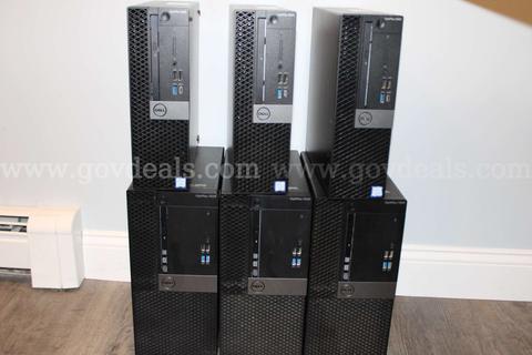 (6) DELL OPTIPLEX WINDOWS 10 ORIGINAL WORK STATIONS