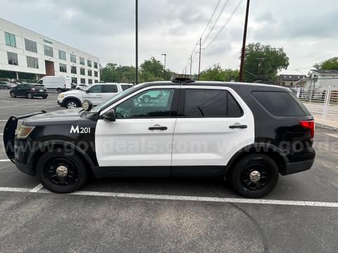 2017 Ford Explorer Police Interceptor Utility (Unit 201) Passenger rear damage. Taillight broken, body damage