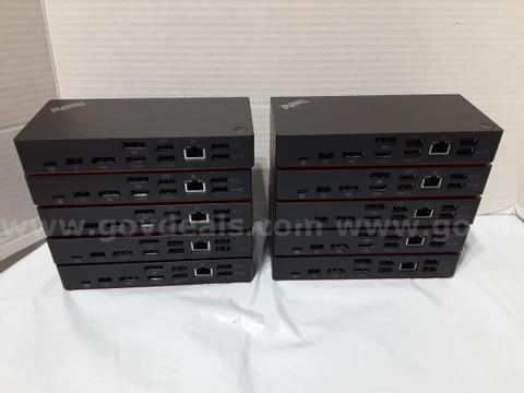 Lot of 10 - Lenovo ThinkPad USB-C Dock Gen 2 Laptop Docking Station LDC-G2