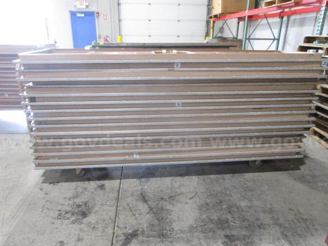 15 Folding Tables on Rack (C)