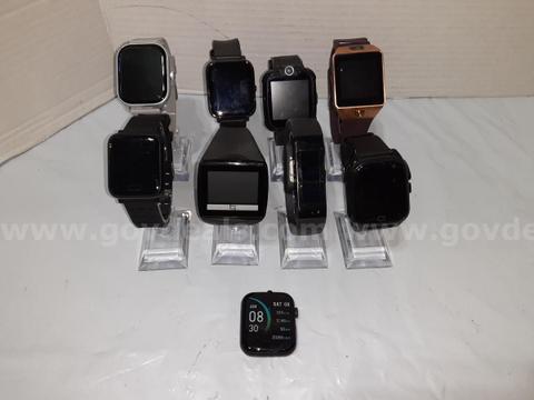 Lot of 9 - Smart watch Fitness Tracking, Heart Rate Monitoring Sports