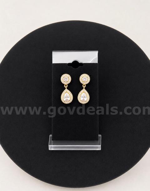 Gorgeous, 24k Gold,Brilliant CZ Earrings See⬇️