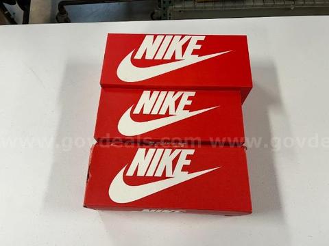 Lot of 3, Nike Slides, Various styles, Black in color. Size: 10