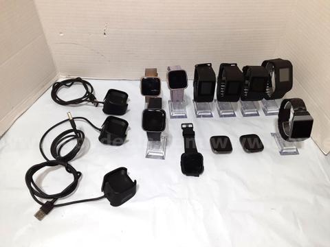 Lot of 11 - Various Smart Fitness Trackers & Charging Cradles Fitbit