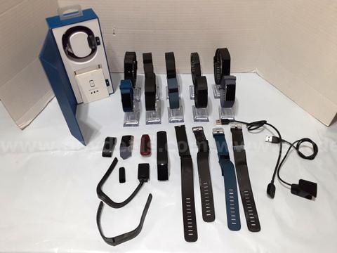 Lot of 23 - Fitbit Smart Fitness Trackers & Charging Dock