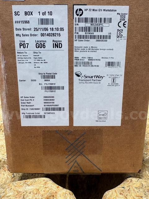 HP Z2 Mini G1i, Intel CU9 24C, 1TB SSD, 64G DDR5 6400 and GFX RTX 2000 GPU