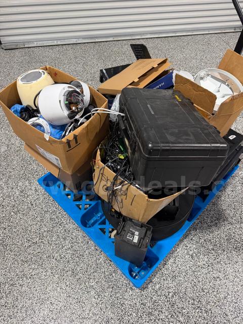 Pallet of audio visual equipment