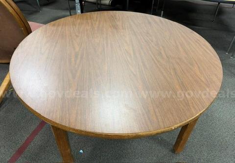 6 Round Sturdy Wooden Tables