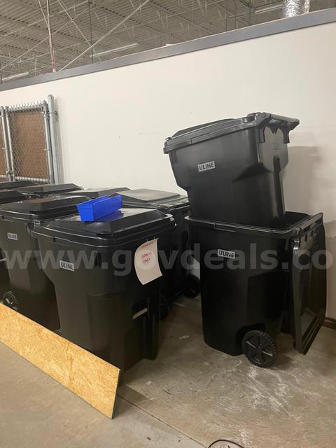 9 - ULINE 95 Gallon Bins - Very Gently Used (Like New)