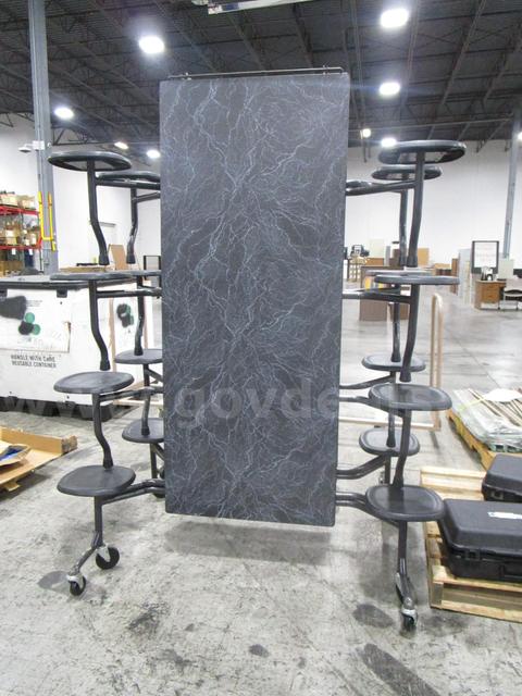Mobile Cafeteria Table with Stools (H)