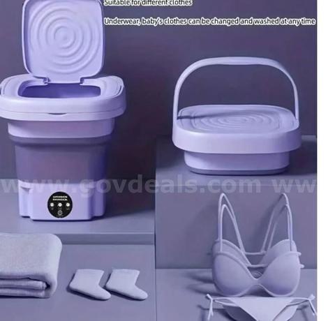 SHIPPING AVAILABLE BRAND NEW Lot of 5 Portable Folding Mini Washing Machine, Compact Design, Purple(HIH2005003)