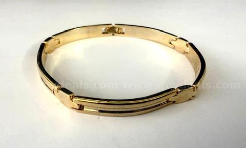 Beautiful, 7 Inch ID Bracelet, 24k Real Gold Filled