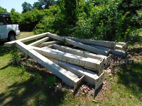 3 HEAVY DUTY METAL PERGOLAS INCLUDING SUPPORTS AND CROSS BEAMS