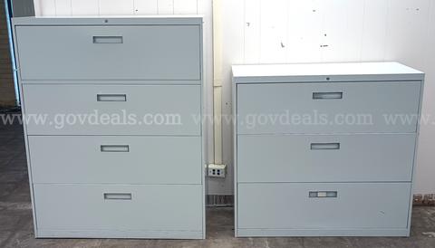 Lot of 2 Lateral File Cabinets