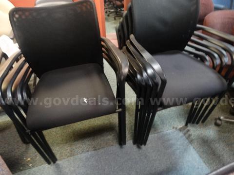 Black stackable Chairs - Used