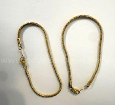 (2) 7β, Stunning, Ladies, 24k Gold, Snake Bracelets