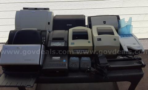 Lot of 14 - Scanner / Label Printer - Zebra / Fujitsu / Epson / Kodak / Citizen / etc.