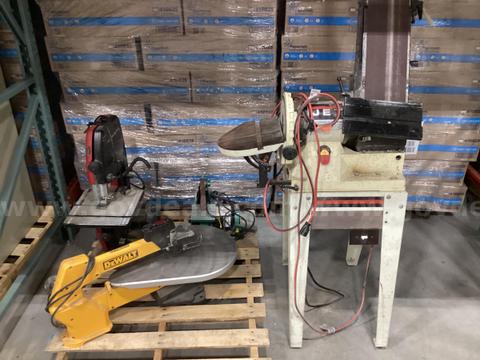 Dewalt scroll saw, band saw, and sanders