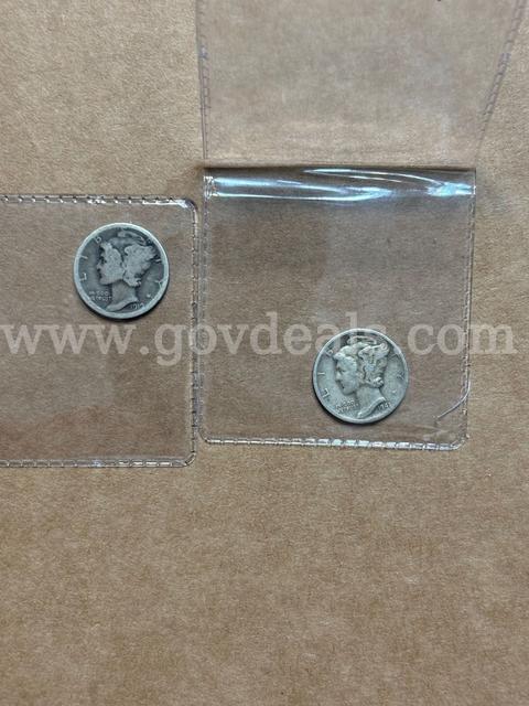 1919 and 1941 Mercury dimes