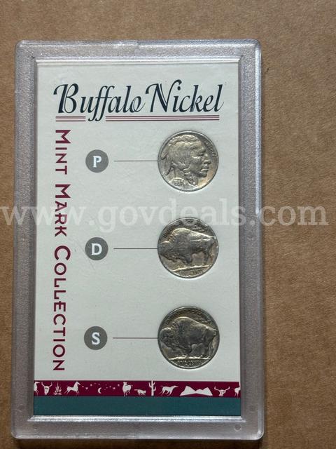 Buffalo nickel mint mark collection