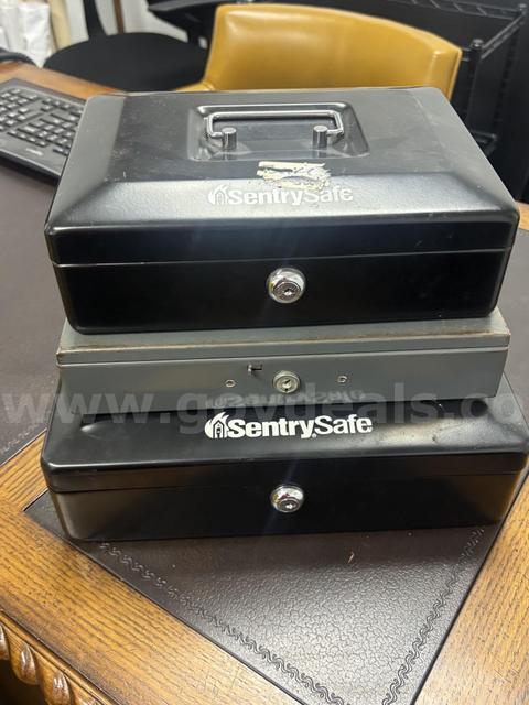 3 Metal Cash Boxes