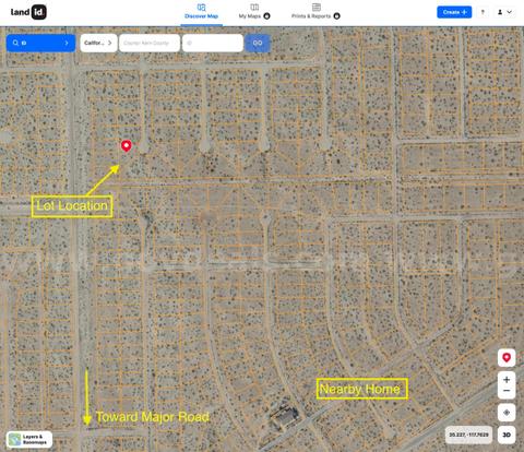 1/4 Acre Buildable Lot Kern County California