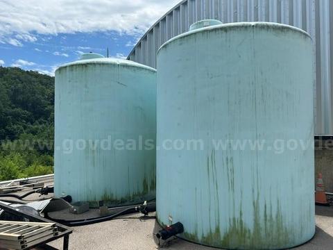 Lot #1 (4) Plastic liquid tanks