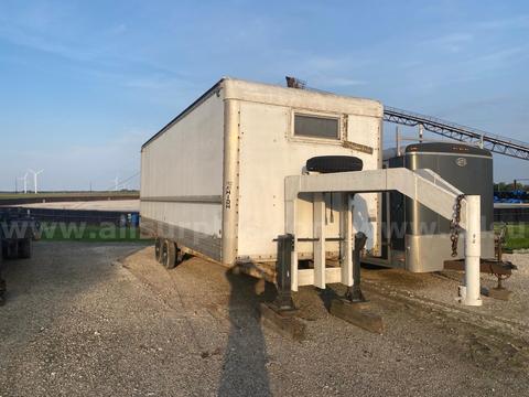 White Enclosed Trailer/Portable Office, Mdl V95105; 25'L x 8'W x 10'H
