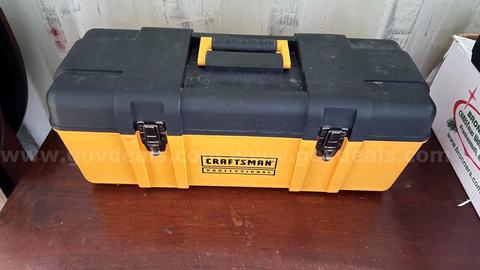 Craftsman tool box with assorted tools