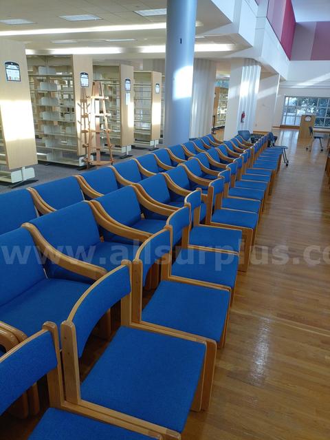 Lot of (10) Blue Padded Guest Chairs