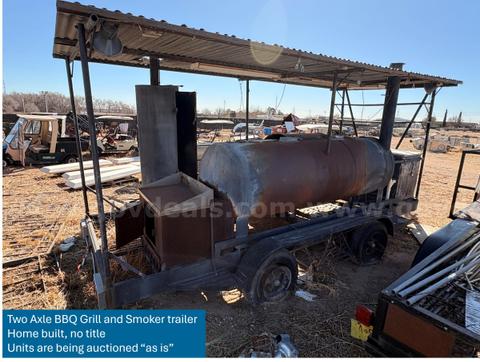 Two Axle BBQ Grill and Smoker trailer