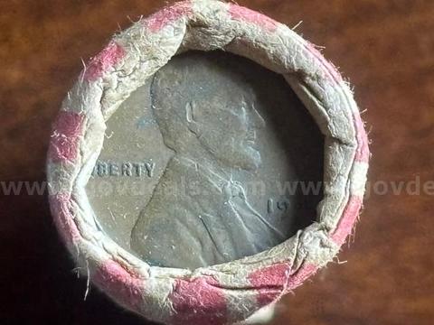 Roll 50 Lincoln Wheat Pennies 1940-D Denver Mint Circulated Pre-War Estate Find