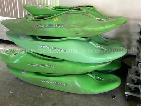 Lot of 8 Wave Sport Kayaks