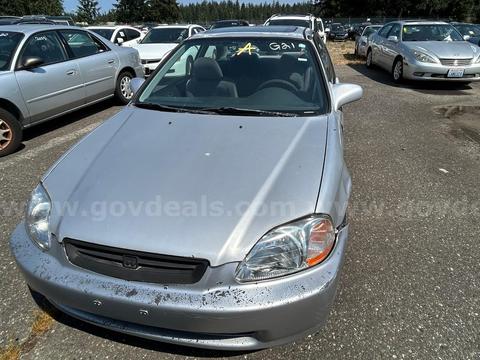 Silver 1996 Honda Civic EX coupe