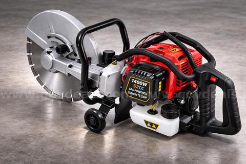 FREE SHIPPING - 1400W 16" Gas Concrete Saw 52cc Cut-Off Cutter 4" Depth GAS