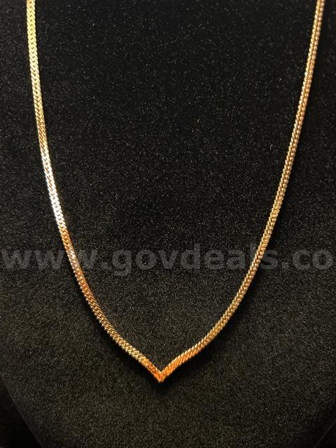Elegant 16” Dainty Herring Bone Necklace! 24K Real Gold Plated