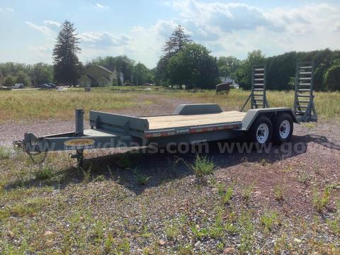 Trailer, ECONOLINE Tandem 7-Ton Tag Along 16β Deck with Pintle Hitch, Electric Brakes