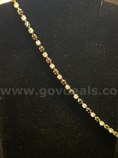 11β Onyx & CZ Anklet! 24K Real Gold Plated