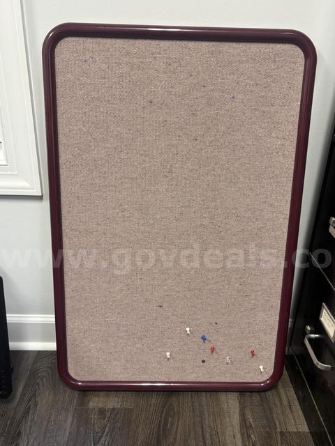 Large Burgundy Fabric Push-pin board
