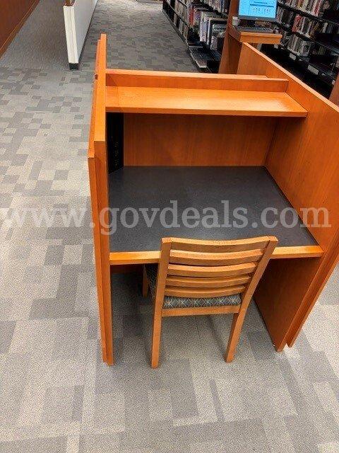 wooden study cubby