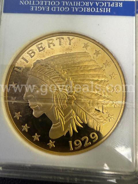 1929 Indian Head Half Eagle Proof Replica-Layered in 24k