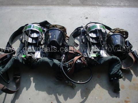 2 used MSA HP 4500 SCBA air packs