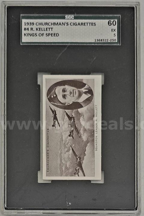 1939 CHURCHMAN'S CIGARETTES 60 #4 R.KELLETT EX KINGS OF SPEE