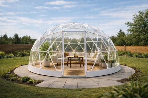 FREE SHIPPING - NEW 12FT Geodesic Garden Dome Tent Greenhouse w/ PVC Cover