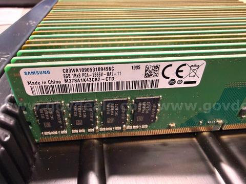 Lot of 45 Samsung 8GB DDR4 2666MHz PC4-2666V Desktop RAM DIMMs M378A1K43CB2