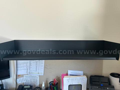 3 Black overhead shelves